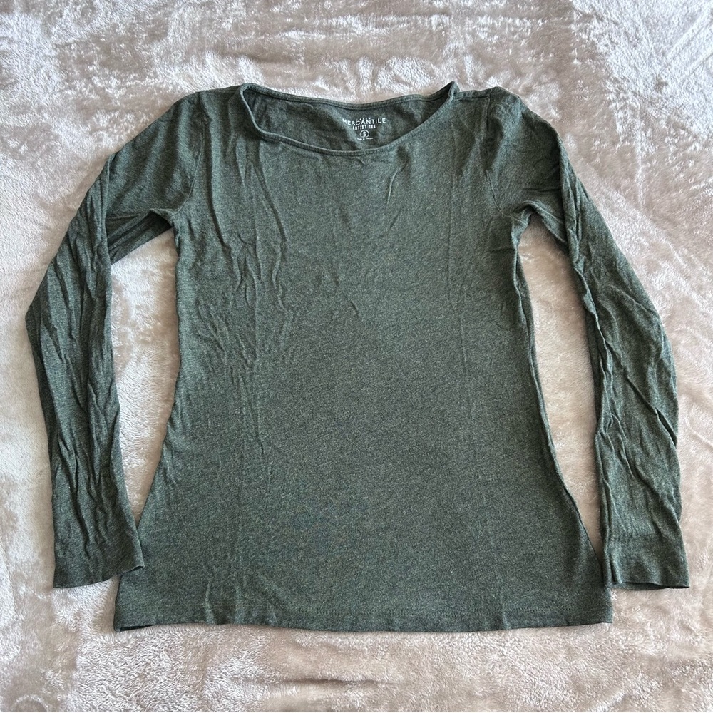 Olive green artist tee (J. Crew Factory)